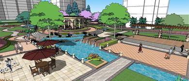 精品游園景觀廣場公園景觀SU模型設(shè)計素材與植物景觀模型大全